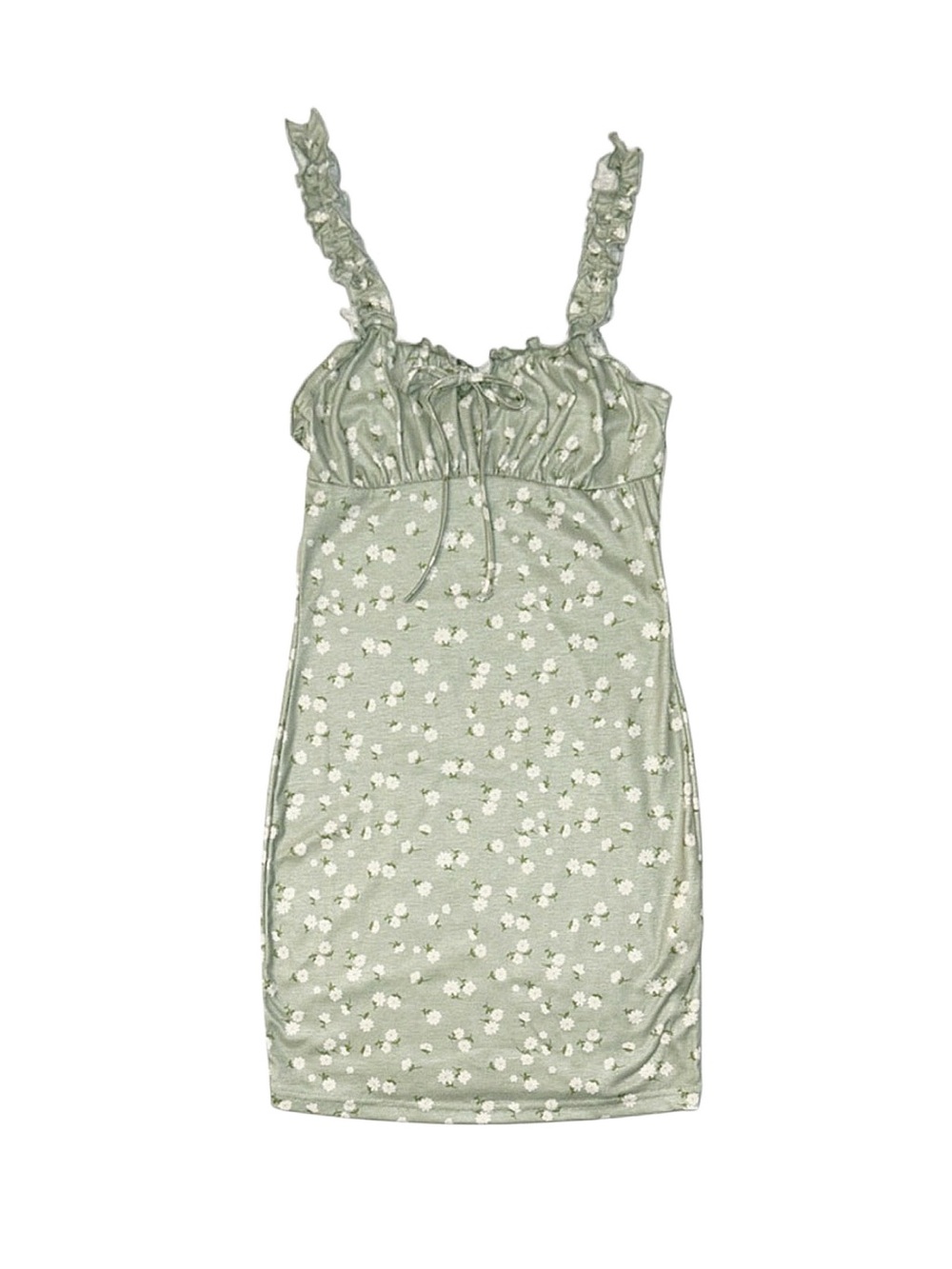 SHEIN Women's Green Floral Sleeveless Dress Size X-Small New Without Tags